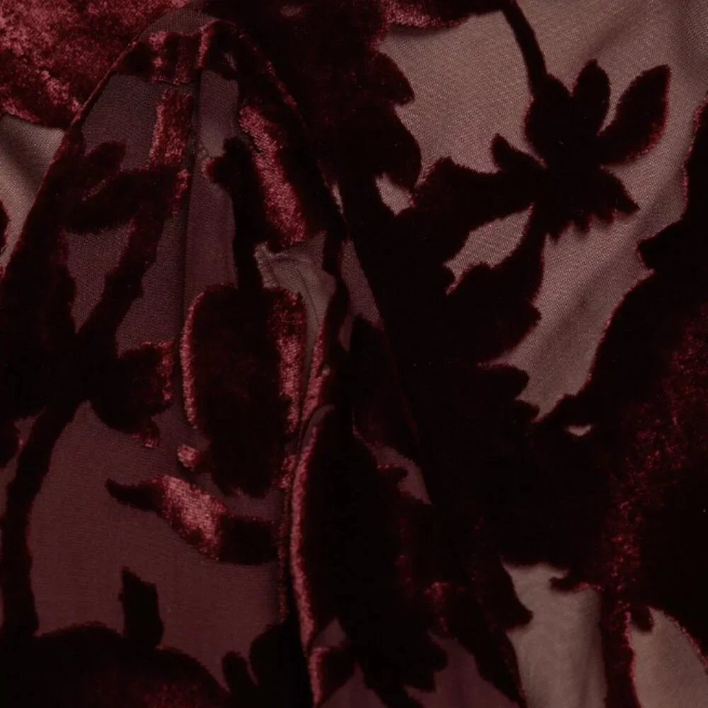 Lela Rose Elizabeth Velvet Floral Burnout Minidress - Picture 3 of 3